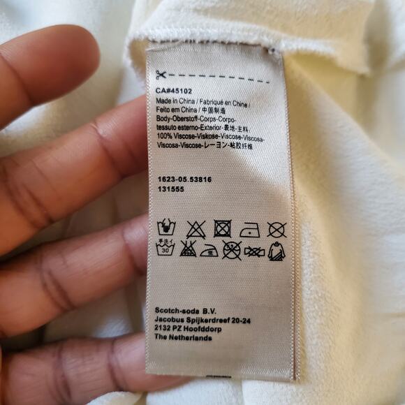 Scotch & Soda Anthropologie Vagabond Voyage Studded Long Sleeve Ivory Top 8 - Picture 9 of 10